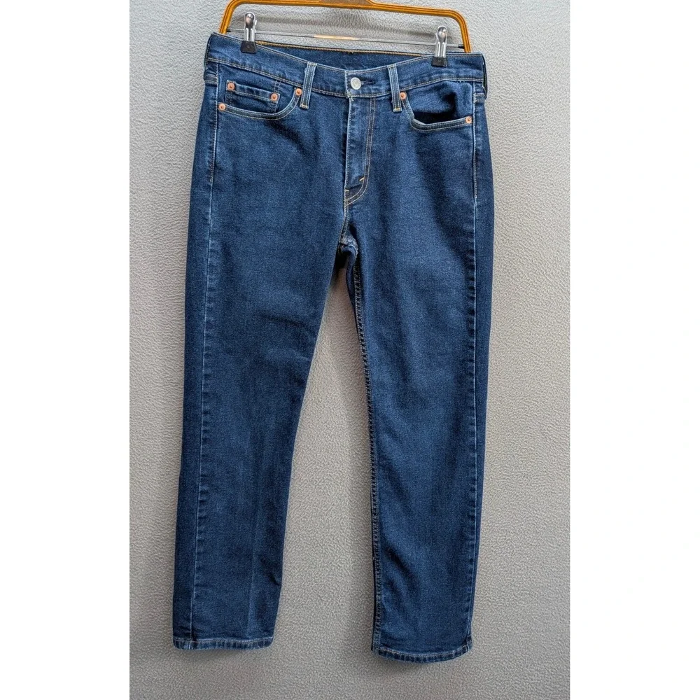 Levi's 514 Straight Fit Denim Jeans Men's 30x30 Dark Wash‎ Blue Stretch Casual